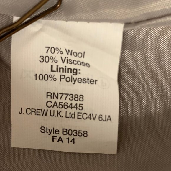 J Crew wool skirt tan Sz 6 style B0358 - Picture 4 of 4